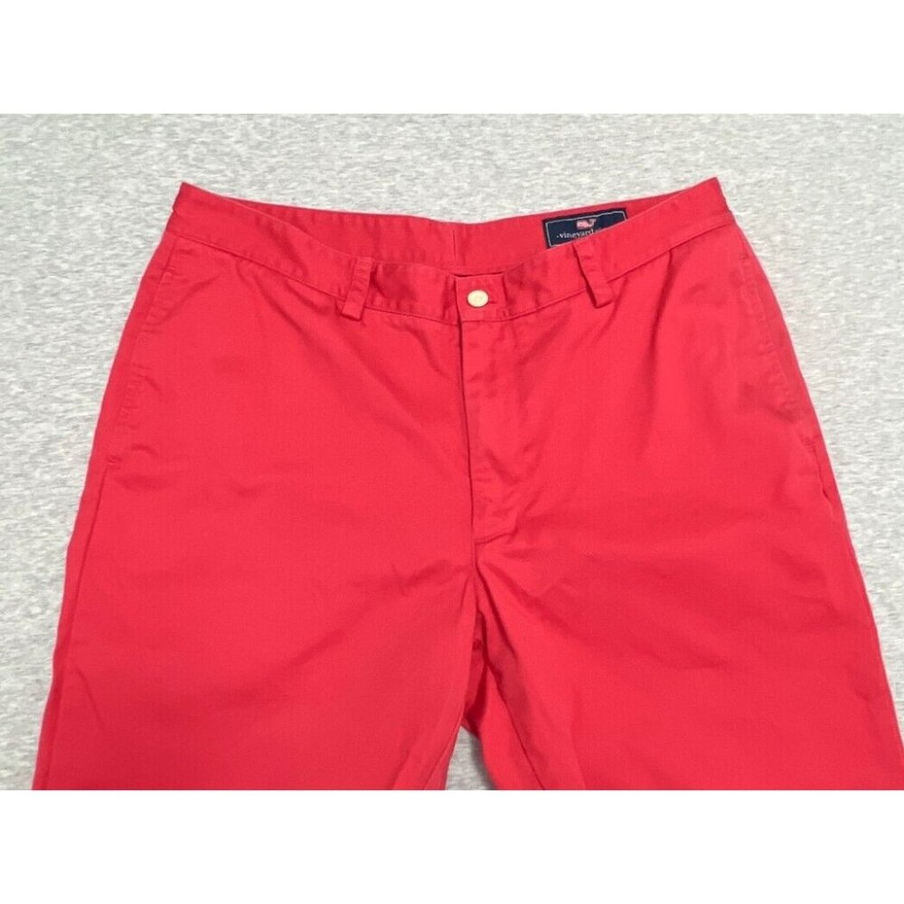 Vineyard Vines Mens Pants 35x32‎ Red Slim Fit Club Pant Twill Firecracker Shep